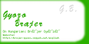 gyozo brajer business card